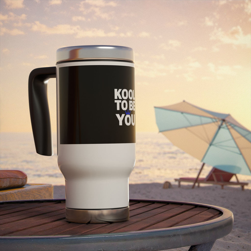 FOUNDERS _ Black 14oz Stainless Travel Mug – Insulated Handle Coffee Tumbler