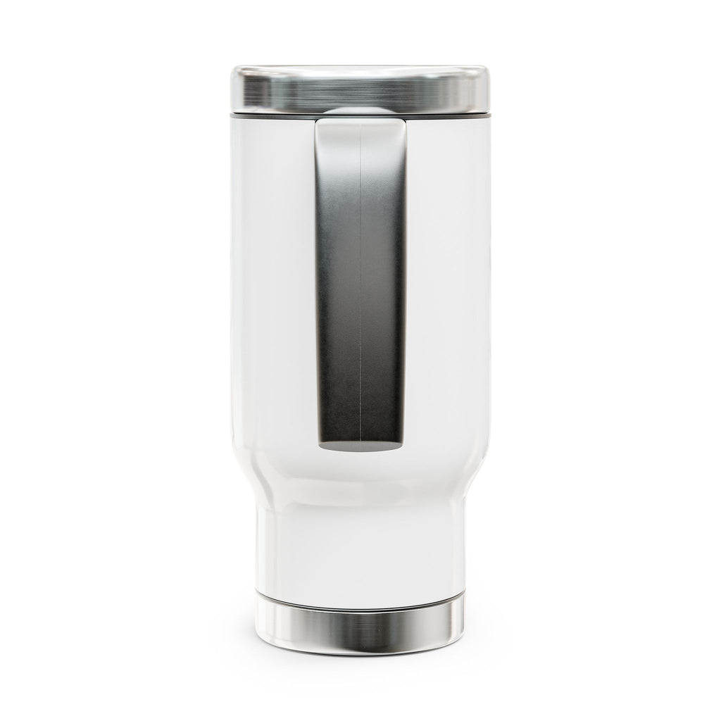 KTBY  14oz Stainless Travel Mug – Insulated Handle Coffee Tumbler-White