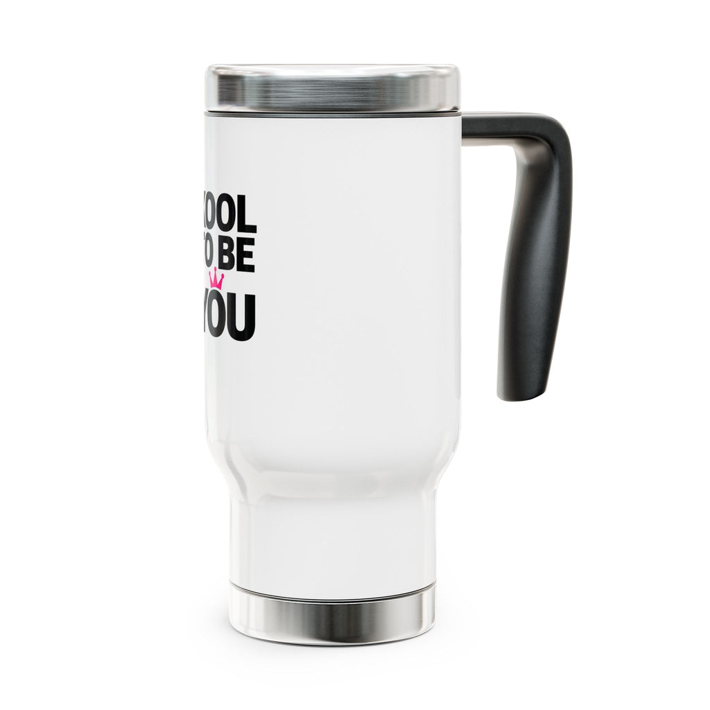 KTBY  14oz Stainless Travel Mug – Insulated Handle Coffee Tumbler-White