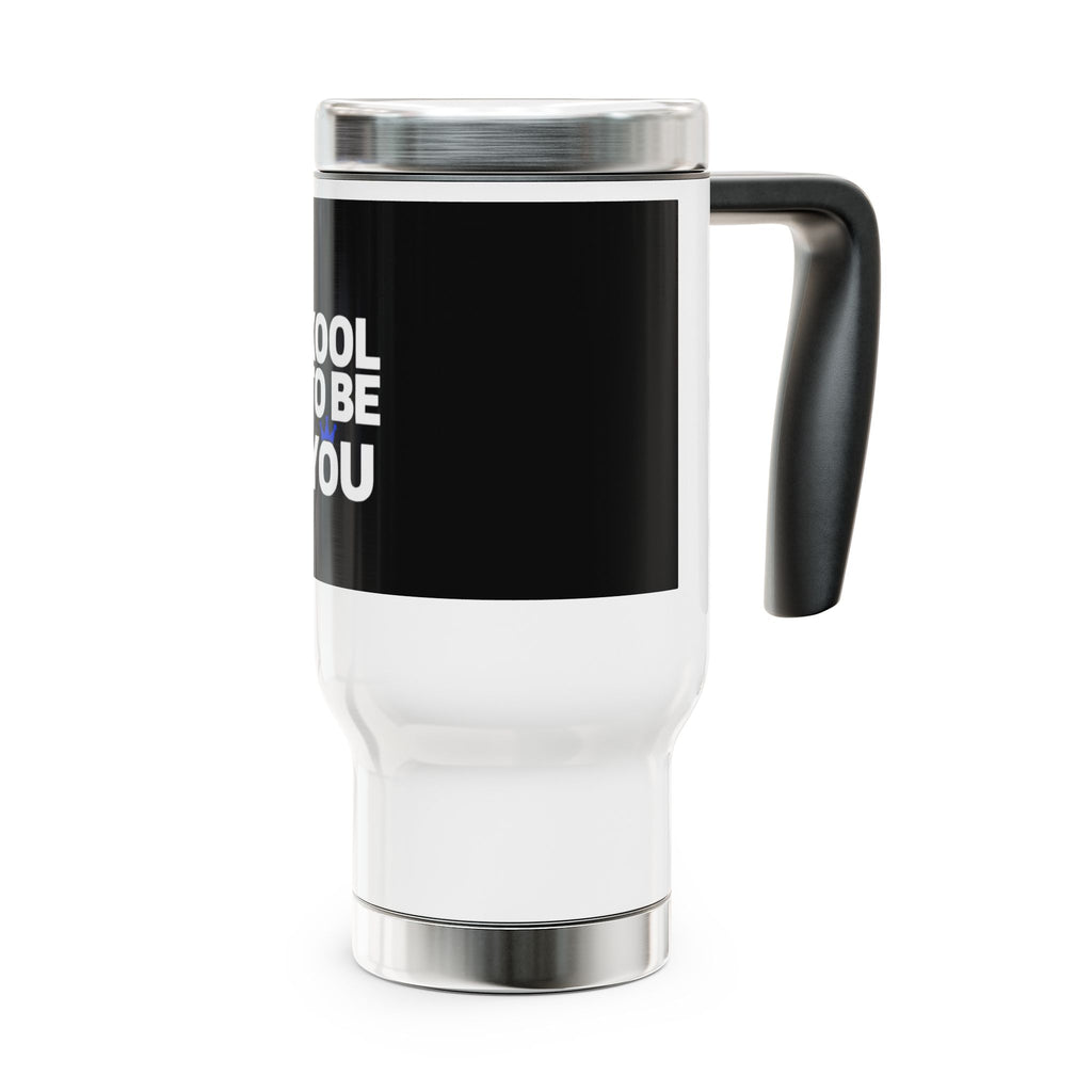 FOUNDERS _ Black 14oz Stainless Travel Mug – Insulated Handle Coffee Tumbler