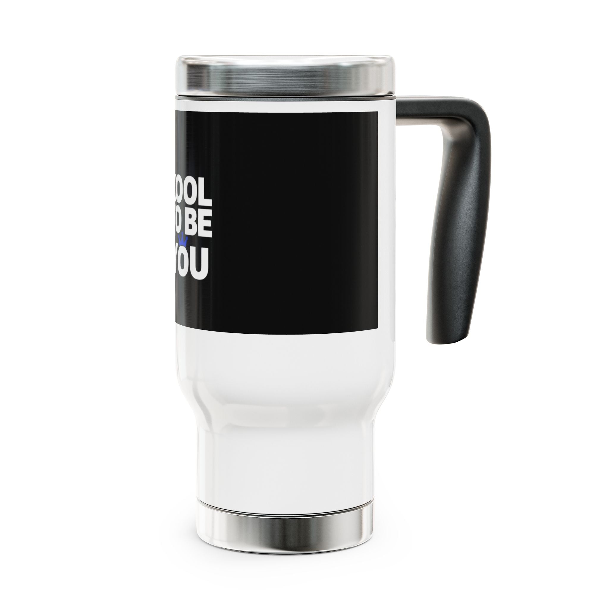 FOUNDERS _ Black 14oz Stainless Travel Mug – Insulated Handle Coffee Tumbler
