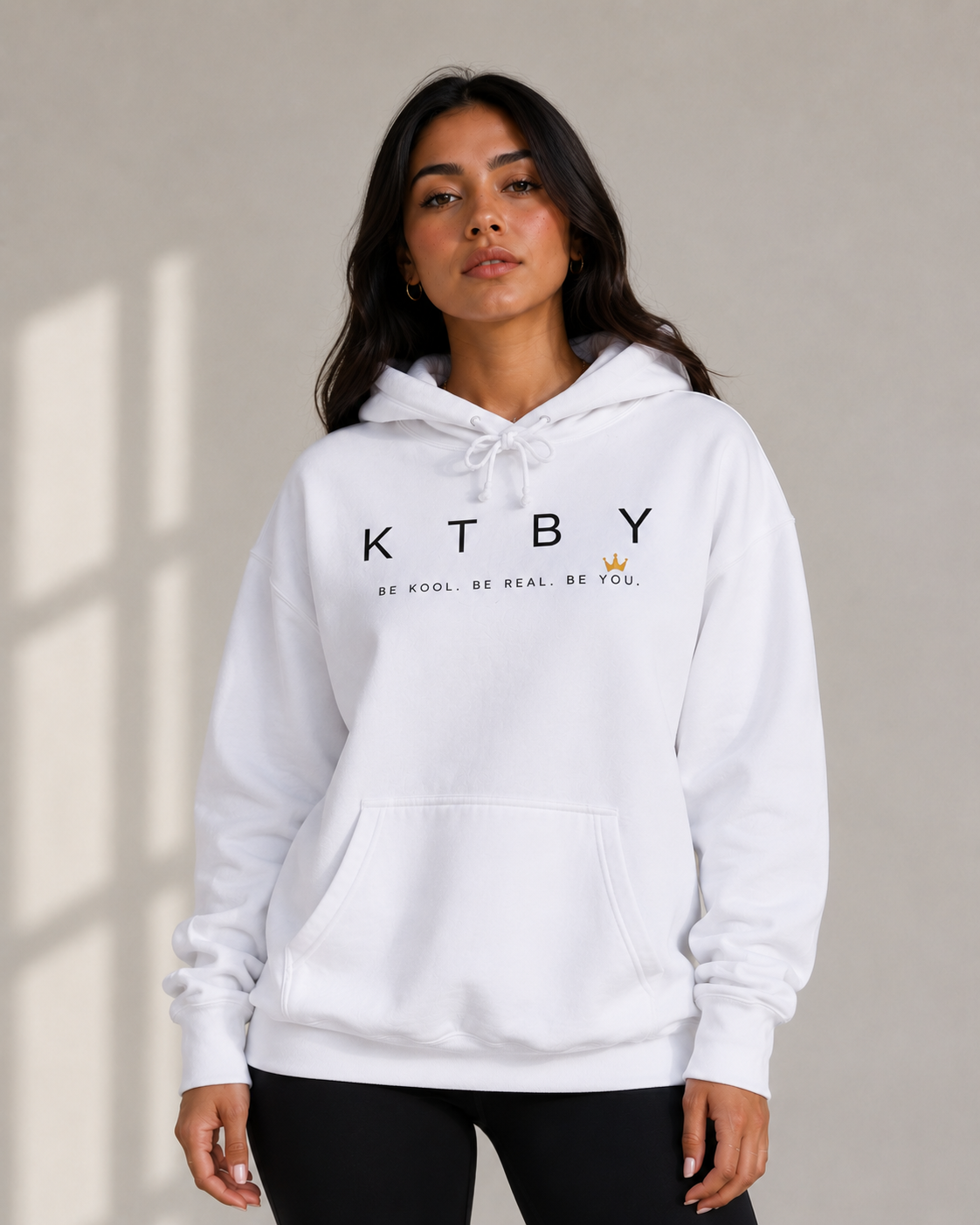 Signature Hoodie – White (Black Logo)