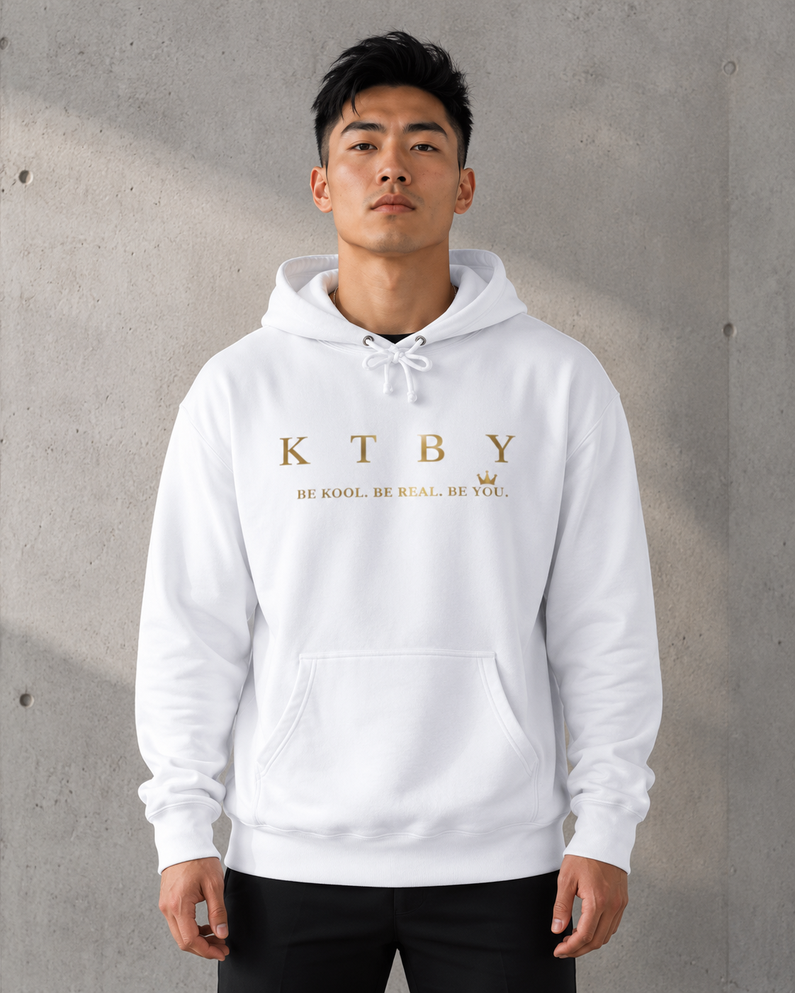Signature Hoodie – White (Gold Logo)